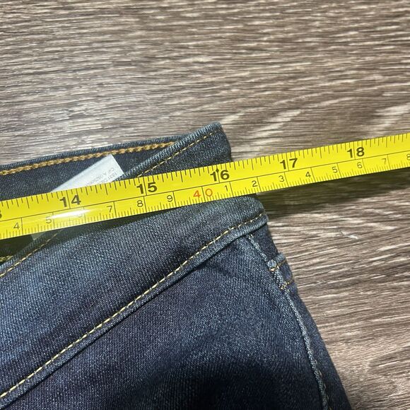 Levi's 711 Skinny Ankle Mid Rise Jeans Womens Size 12 Blue Denim Flare Hem - Picture 8 of 8